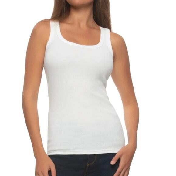 Felina Ribbed Tank 3-Pack Tan White Black Layering Size Large NIB - Picture 6 of 6